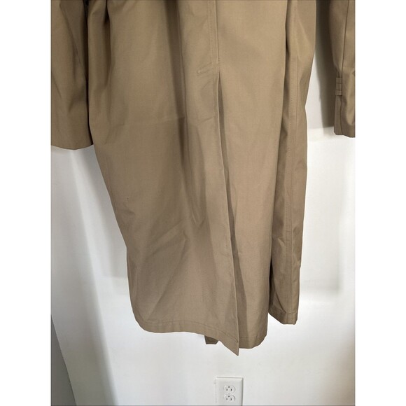 Men London Fog Trench Coat Double Breasted 42 R Zip out Faux Fur Liner $450MSRP - Picture 15 of 15